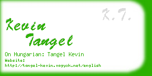 kevin tangel business card